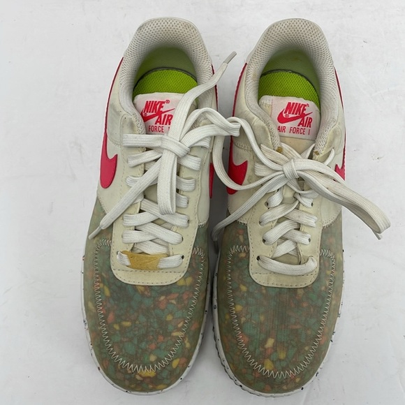 Nike Air Force 1‎ Crater Shoes Womens Size 6 CT1986 101 Summit White - Picture 3 of 12